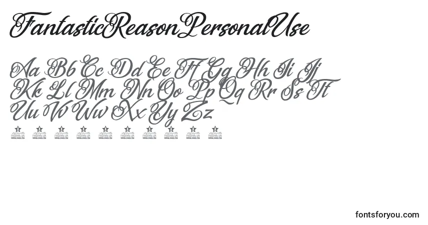 FantasticReasonPersonalUse Font – alphabet, numbers, special characters