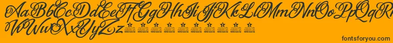 Шрифт FantasticReasonPersonalUse – чёрные шрифты на оранжевом фоне