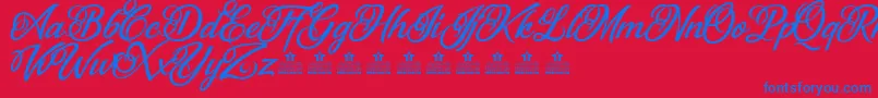 FantasticReasonPersonalUse Font – Blue Fonts on Red Background
