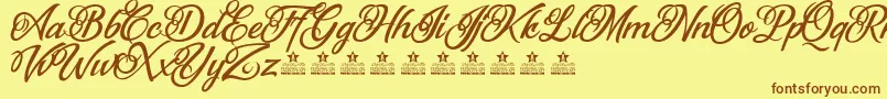 Шрифт FantasticReasonPersonalUse – коричневые шрифты на жёлтом фоне