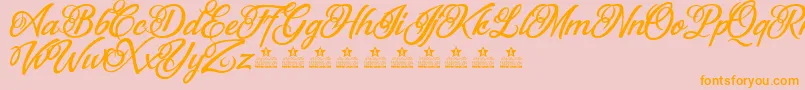 Police FantasticReasonPersonalUse – polices orange sur fond rose