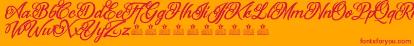 FantasticReasonPersonalUse Font – Red Fonts on Orange Background