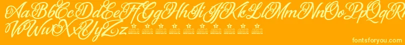 Подробнее о шрифте FantasticReasonPersonalUse Шрифт FantasticReasonPersonalUse – жёлтые шрифты на оранжевом фоне