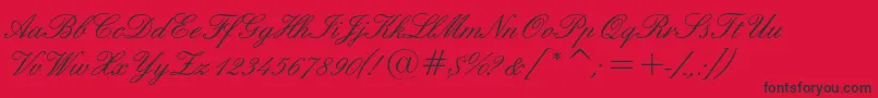 English157cbt Font – Black Fonts on Red Background
