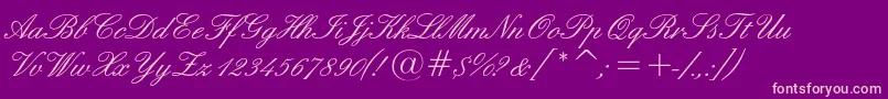 English157cbt Font – Pink Fonts on Purple Background