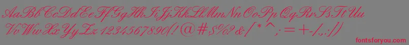 English157cbt Font – Red Fonts on Gray Background