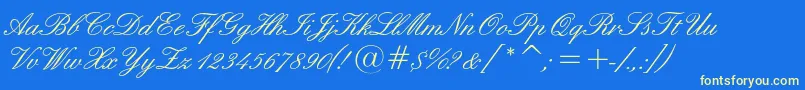 English157cbt Font – Yellow Fonts on Blue Background