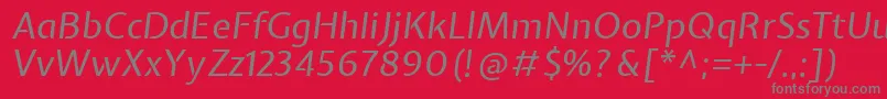ExpletussansItalic Font – Gray Fonts on Red Background