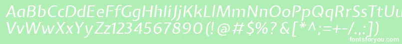 フォントExpletussansItalic – 緑の背景に白い文字