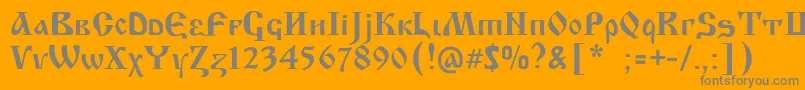 KrasniFellows Font – Gray Fonts on Orange Background