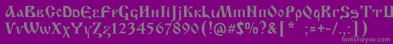 KrasniFellows Font – Gray Fonts on Purple Background