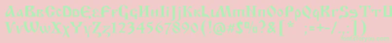 KrasniFellows Font – Green Fonts on Pink Background