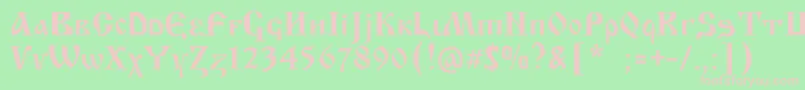 KrasniFellows Font – Pink Fonts on Green Background