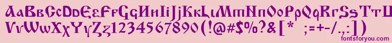 KrasniFellows Font – Purple Fonts on Pink Background