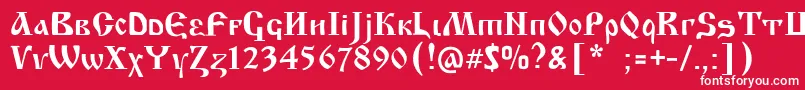 KrasniFellows Font – White Fonts on Red Background