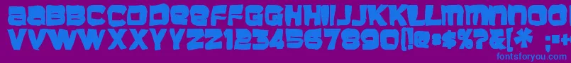 Шрифт Baveuseink – синие шрифты на фиолетовом фоне