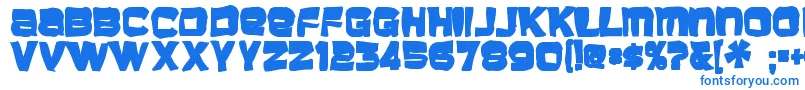 Шрифт Baveuseink – синие шрифты на белом фоне