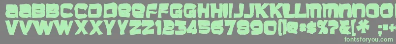 Baveuseink Font – Green Fonts on Gray Background