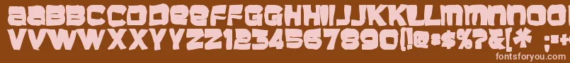 Baveuseink Font – Pink Fonts on Brown Background