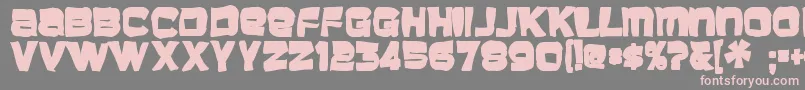 Baveuseink-Schriftart – Rosa Schriften auf grauem Hintergrund