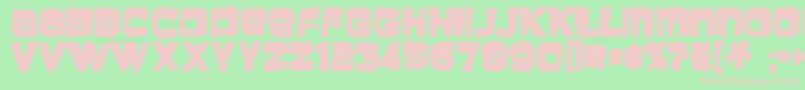 Baveuseink Font – Pink Fonts on Green Background