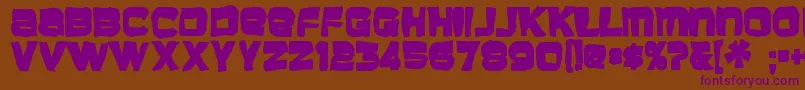 Baveuseink-fontti – violetit fontit ruskealla taustalla