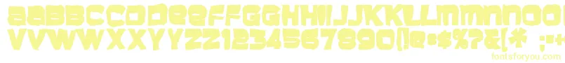 Шрифт Baveuseink – жёлтые шрифты на белом фоне
