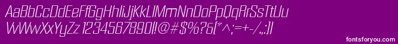 DiamantelhItalic Font – White Fonts on Purple Background