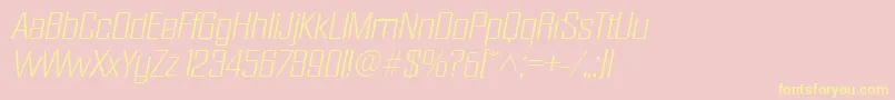 DiamantelhItalic Font – Yellow Fonts on Pink Background