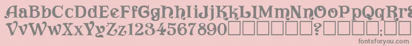 フォントVivala – ピンクの背景に灰色の文字