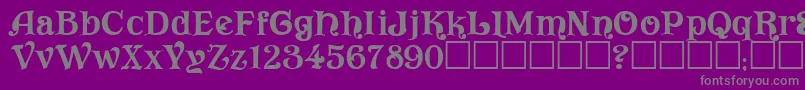 フォントVivala – 紫の背景に灰色の文字