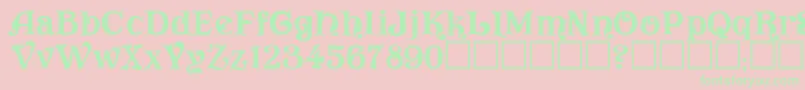 Vivala Font – Green Fonts on Pink Background