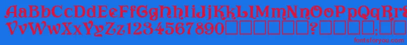 Vivala Font – Red Fonts on Blue Background