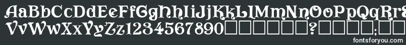 フォントVivala – 黒い背景に白い文字