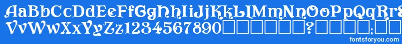 フォントVivala – 青い背景に白い文字