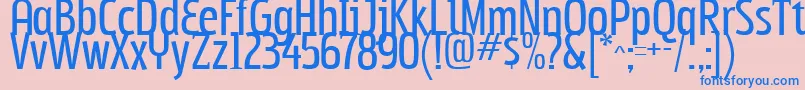 Subpear Font – Blue Fonts on Pink Background