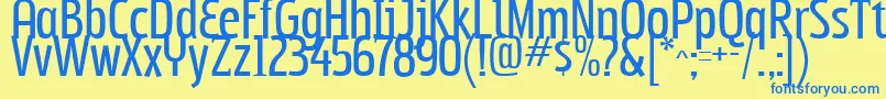 Subpear Font – Blue Fonts on Yellow Background
