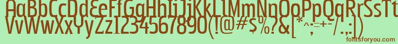 Шрифт Subpear – коричневые шрифты на зелёном фоне