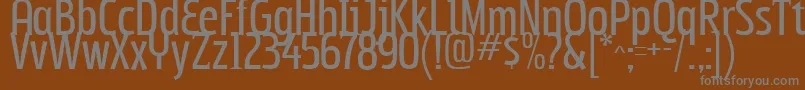 Subpear-fontti – harmaat kirjasimet ruskealla taustalla