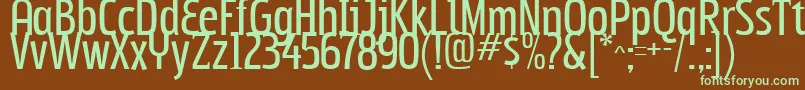 Subpear-fontti – vihreät fontit ruskealla taustalla