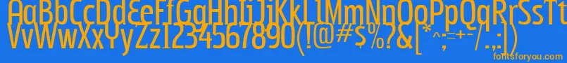 Subpear Font – Orange Fonts on Blue Background