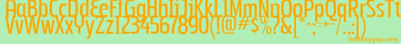 Subpear Font – Orange Fonts on Green Background