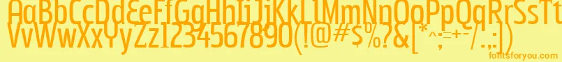 Subpear Font – Orange Fonts on Yellow Background