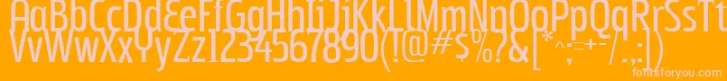 フォントSubpear – オレンジの背景にピンクのフォント