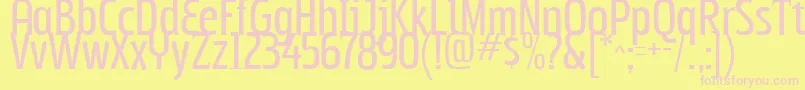 フォントSubpear – ピンクのフォント、黄色の背景