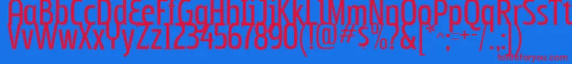 Subpear Font – Red Fonts on Blue Background
