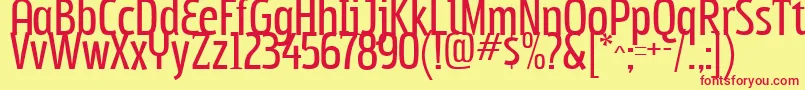 Subpear Font – Red Fonts on Yellow Background