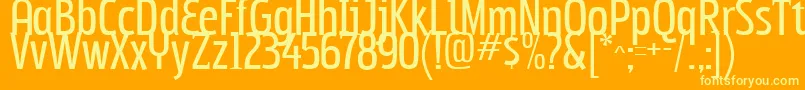 Subpear Font – Yellow Fonts on Orange Background