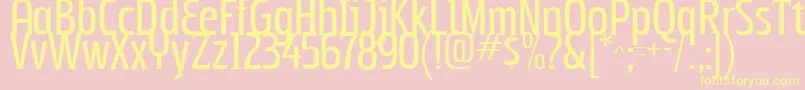 Subpear Font – Yellow Fonts on Pink Background