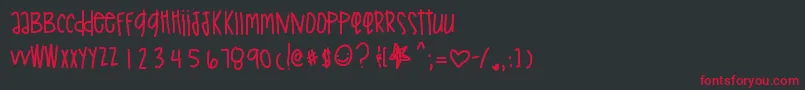 Peachjamz Font – Red Fonts on Black Background